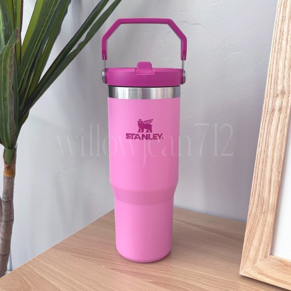Peony Pink Flip Straw Stanley 30 Oz. IceFlow Tumbler - Picture 5 of 7